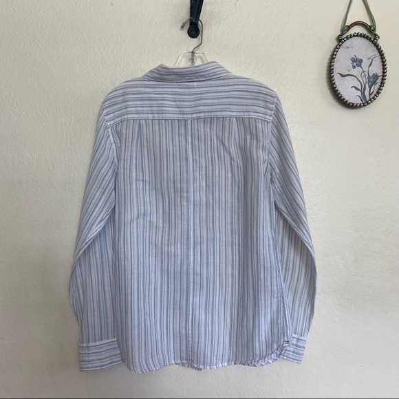 Sundry Striped Long Sleeve Button Up Cotton Shirt - Picture 6 of 13